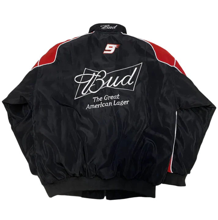 Giacca Racing Budweiser Nera – Vintage NASCAR Edition