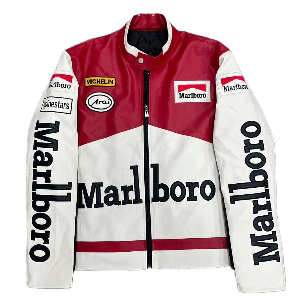 Giacca in Pelle Racing Marlboro